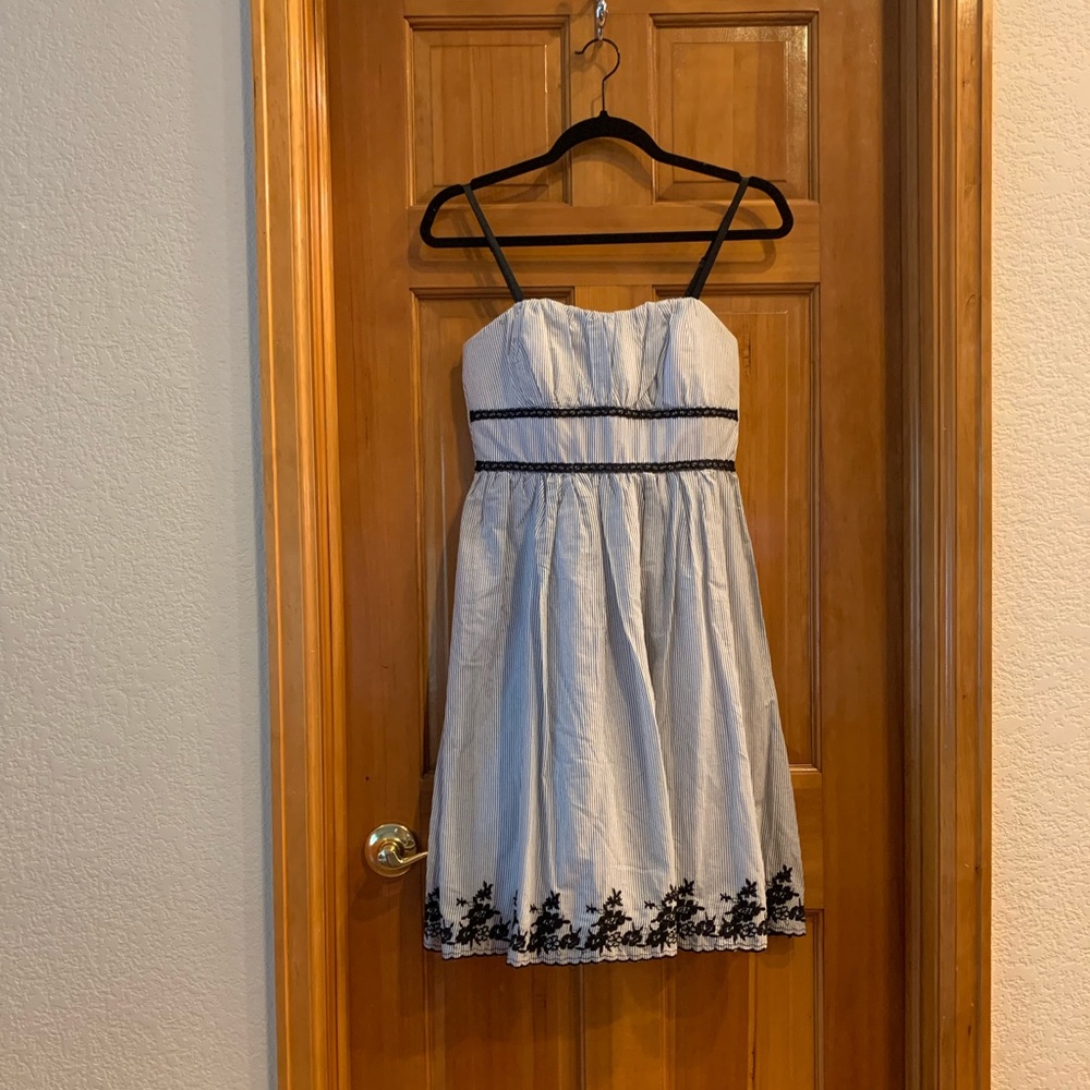 Black and White Striped Dress